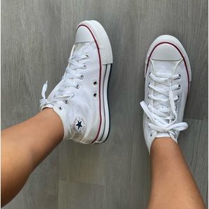 White platform converse